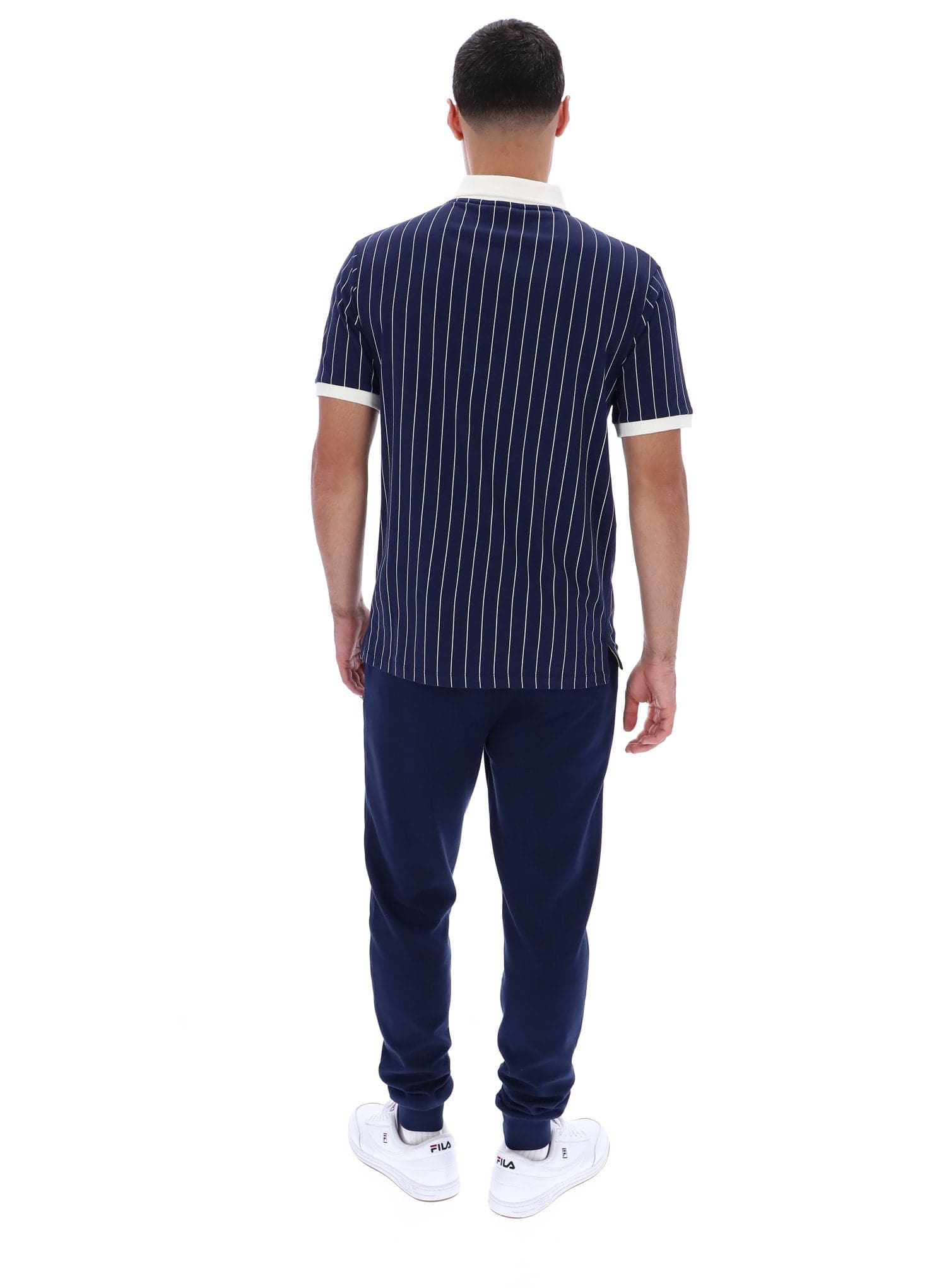 BB1 Classic Vintage Striped Polo in Fila navy/Raffia/Gardenia