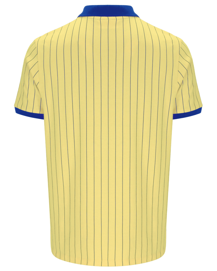 Bb1 Classic Vintage Striped Polo In Popcorn/Turkish Sea/White