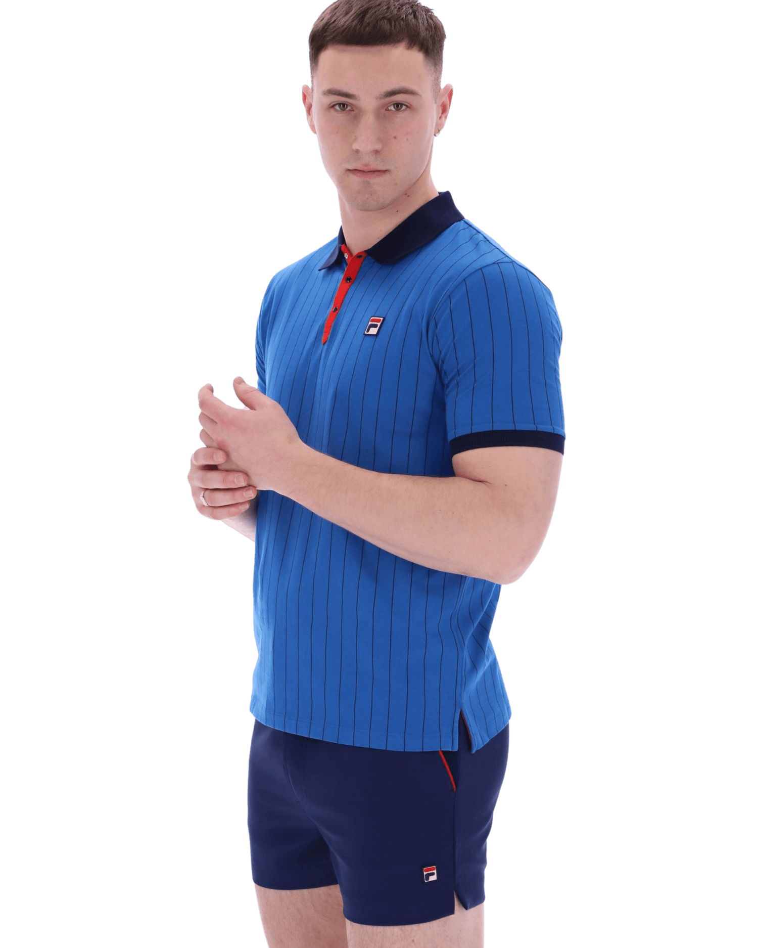 Bb1 Classic Vintage Striped Polo In Turkish Sea/Navy/Red