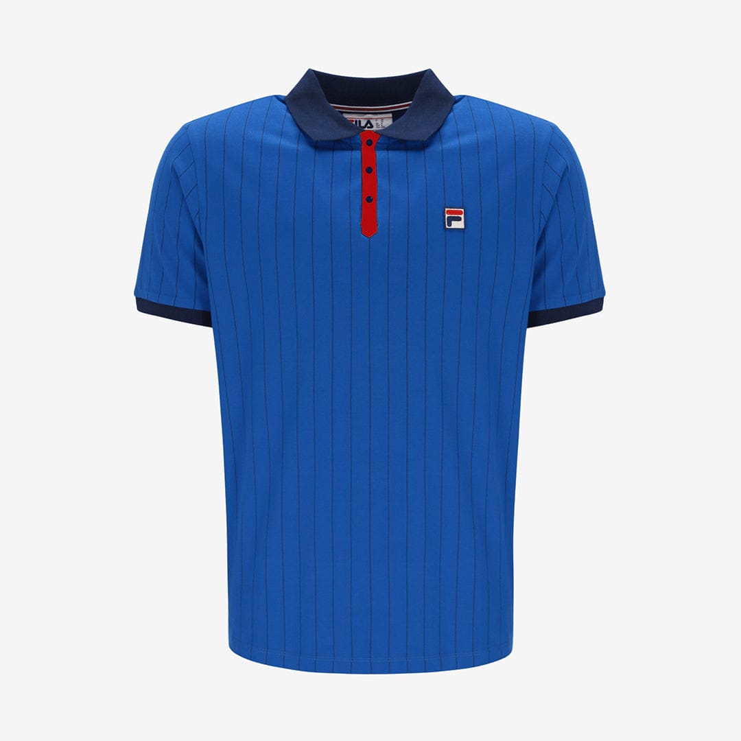 Bb1 Classic Vintage Striped Polo In Turkish Sea/Navy/Red