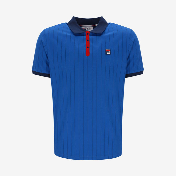 Bb1 Classic Vintage Striped Polo In Turkish Sea/Navy/Red