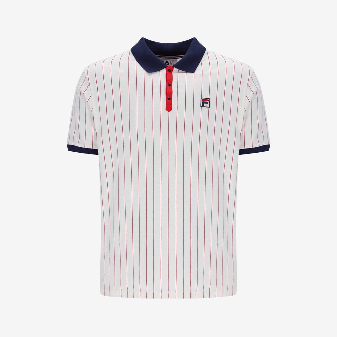 BB1 Polo Shirt in Gardenia/Navy/Red