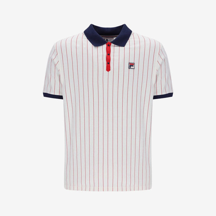 BB1 Polo Shirt in Gardenia/Navy/Red