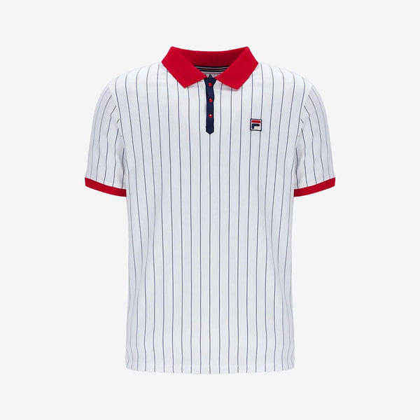 BB1 Polo Shirt In White/Red/Navy