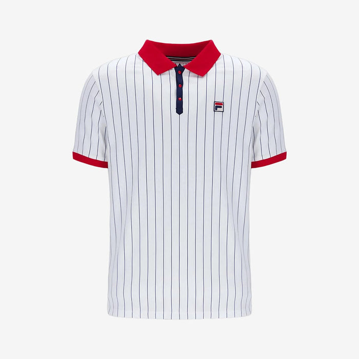 BB1 Polo Shirt In White/Red/Navy