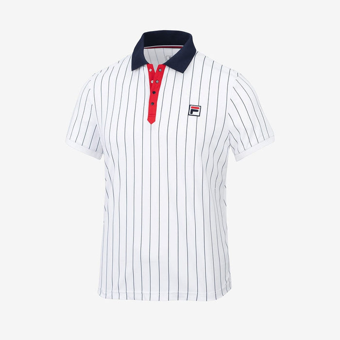 BB1 Technical Polo in White/Stripes