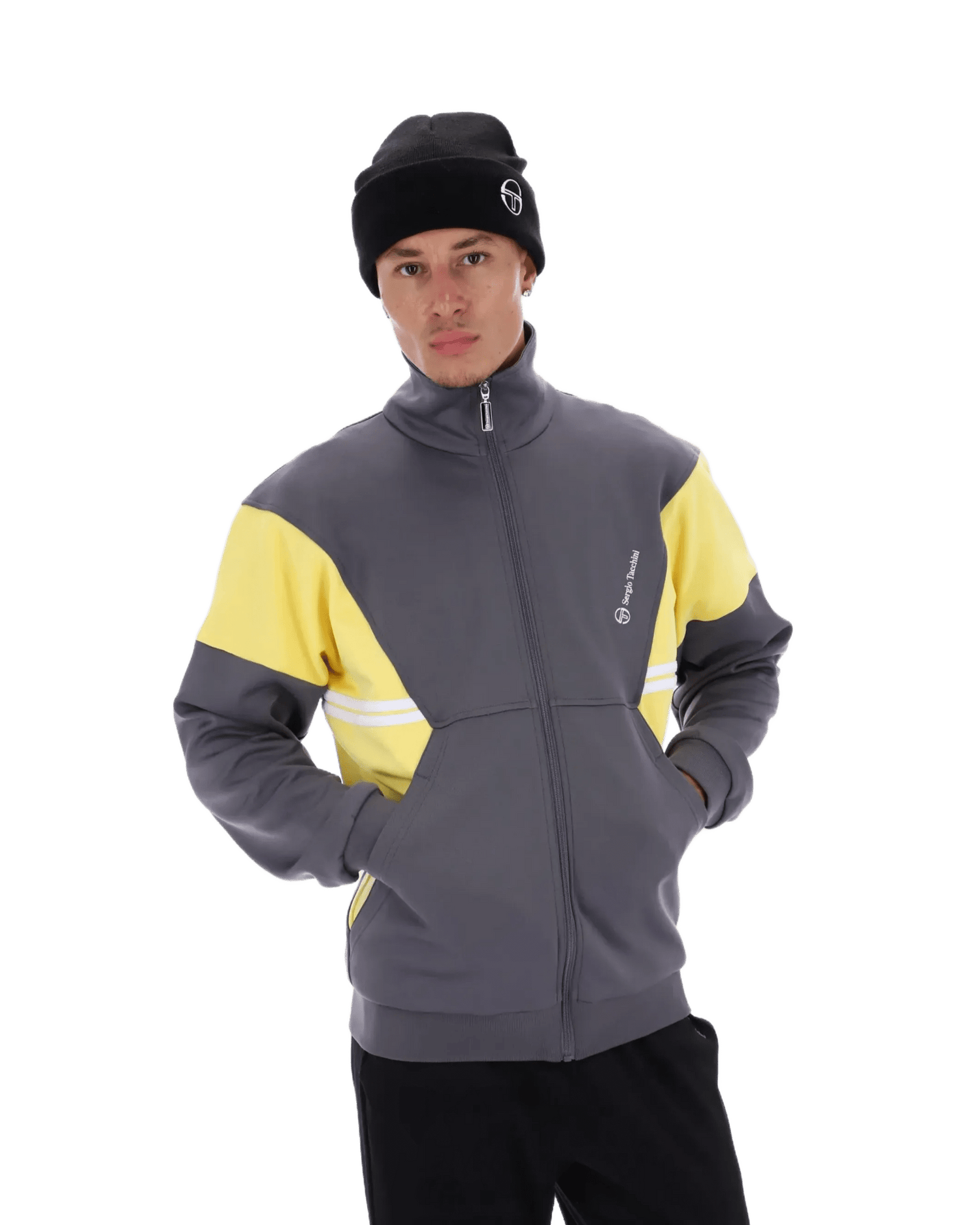 Sergio Tacchini Blow TJ Track Jacket in Quiet Shade/Lemon Drop Sergio Tacchini Blow TJ Track Jacket in Quiet Shade/Lemon Drop