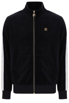 Bosco Velour Track Jacket Bamboo Badge in Black