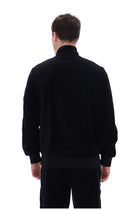 Bosco Velour Track Jacket Bamboo Badge in Black