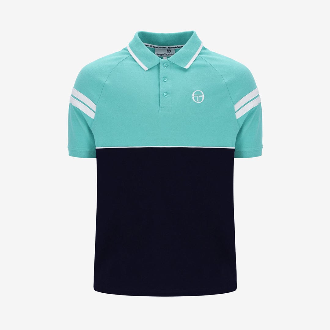 Cambio Polo Polo Shirt In Pool Blue/Maritime Blue/White
