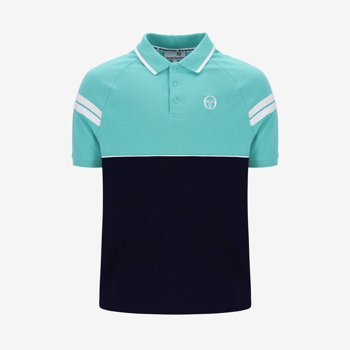 Cambio Polo Polo Shirt In Pool Blue/Maritime Blue/White