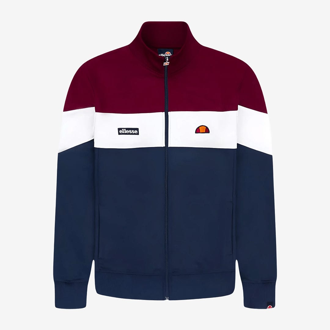 Caprini Track Top in Burgundy/Navy