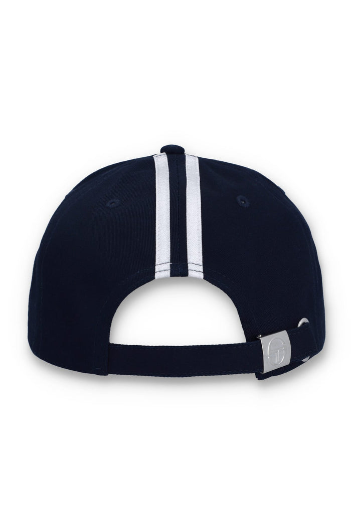 Cortona Peaked Cap in Martime Blue/White