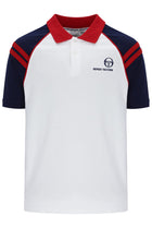 Cortona Polo Shirt in White/Martime Blue
