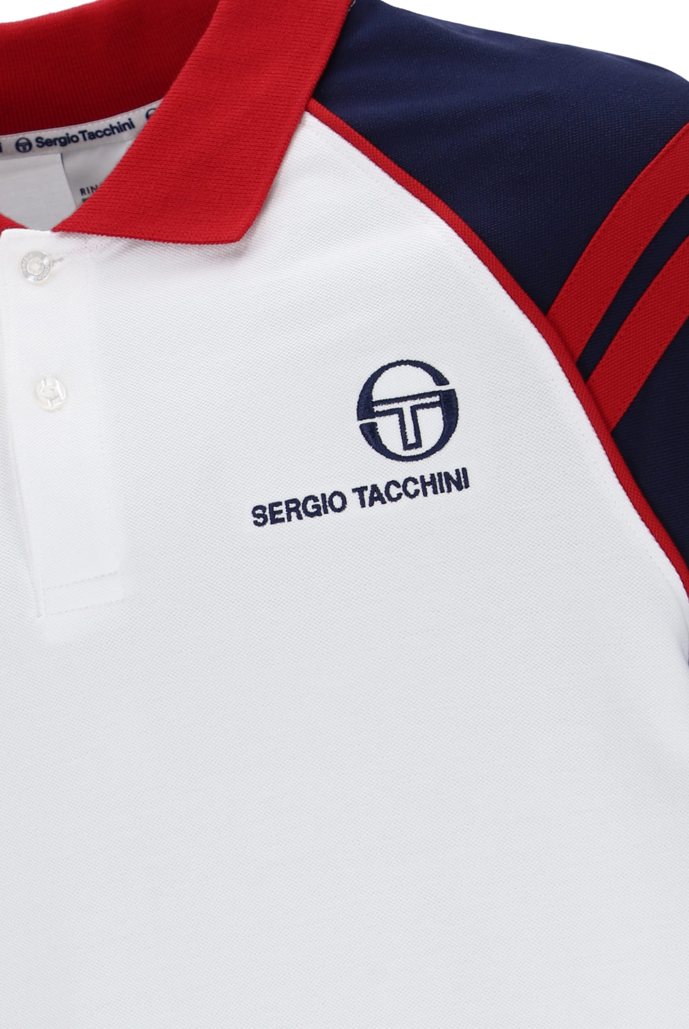 Cortona Polo Shirt in White/Martime Blue