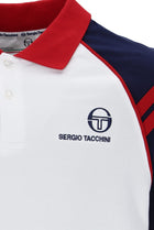 Cortona Polo Shirt in White/Martime Blue
