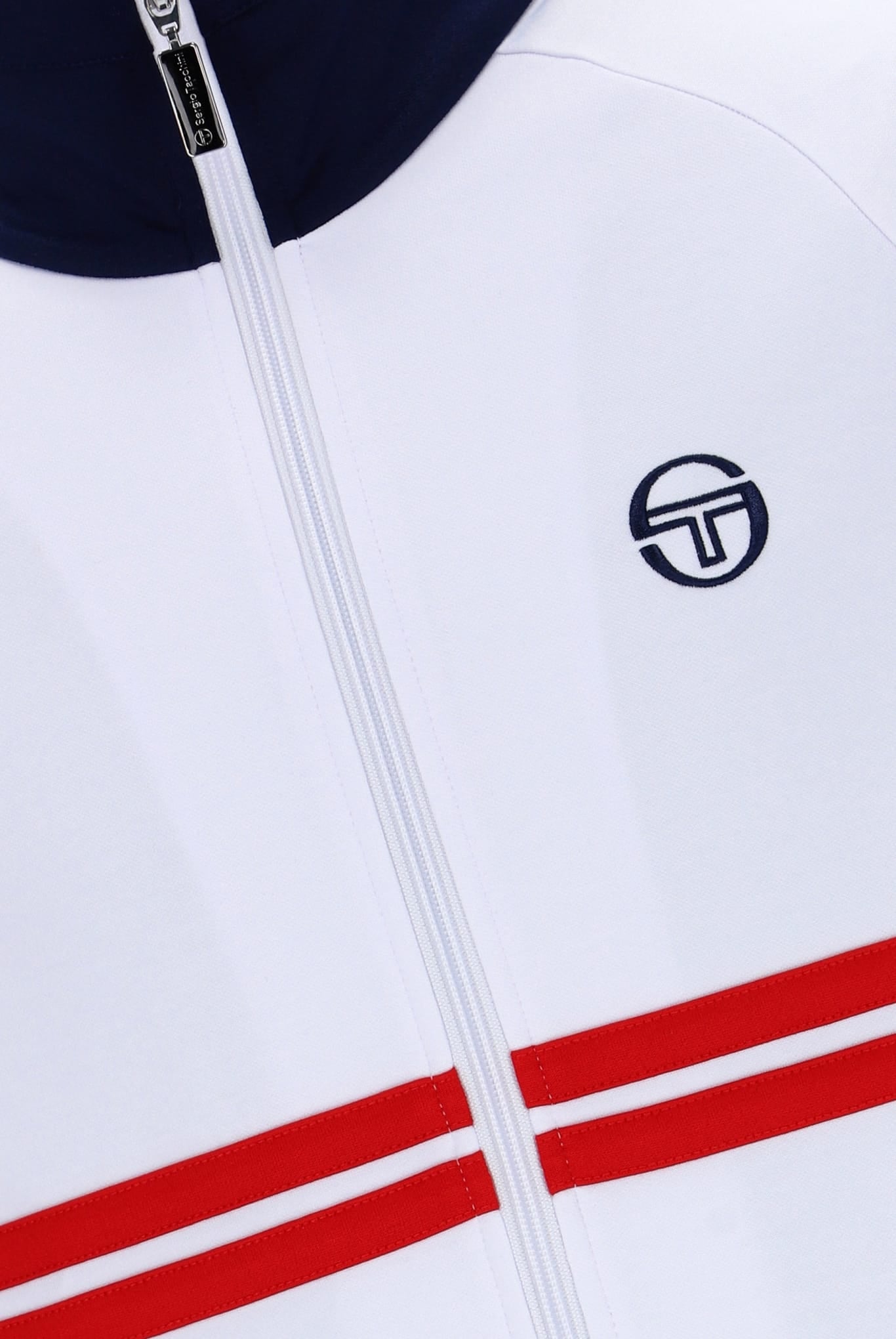 Dallas Track Top in White/Martime Blue/Adrenalin Rush