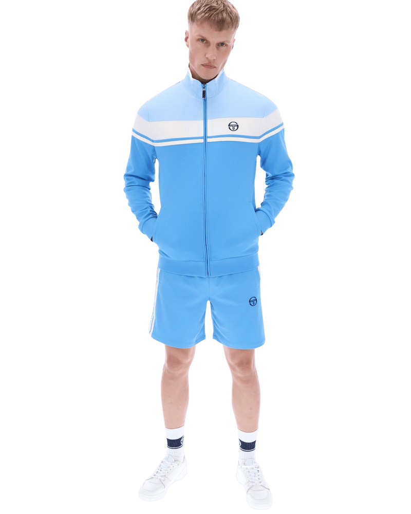 Damarindo Track Top In Azure Blue/Gardenia