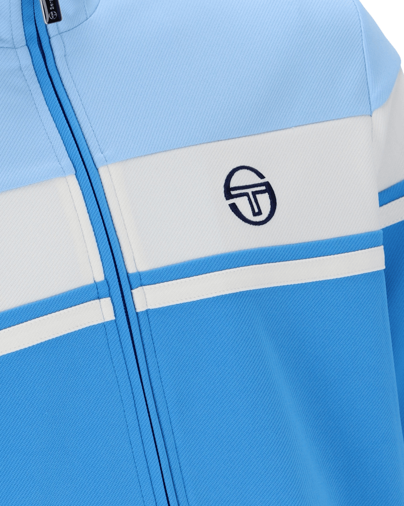 Damarindo Track Top In Azure Blue/Gardenia
