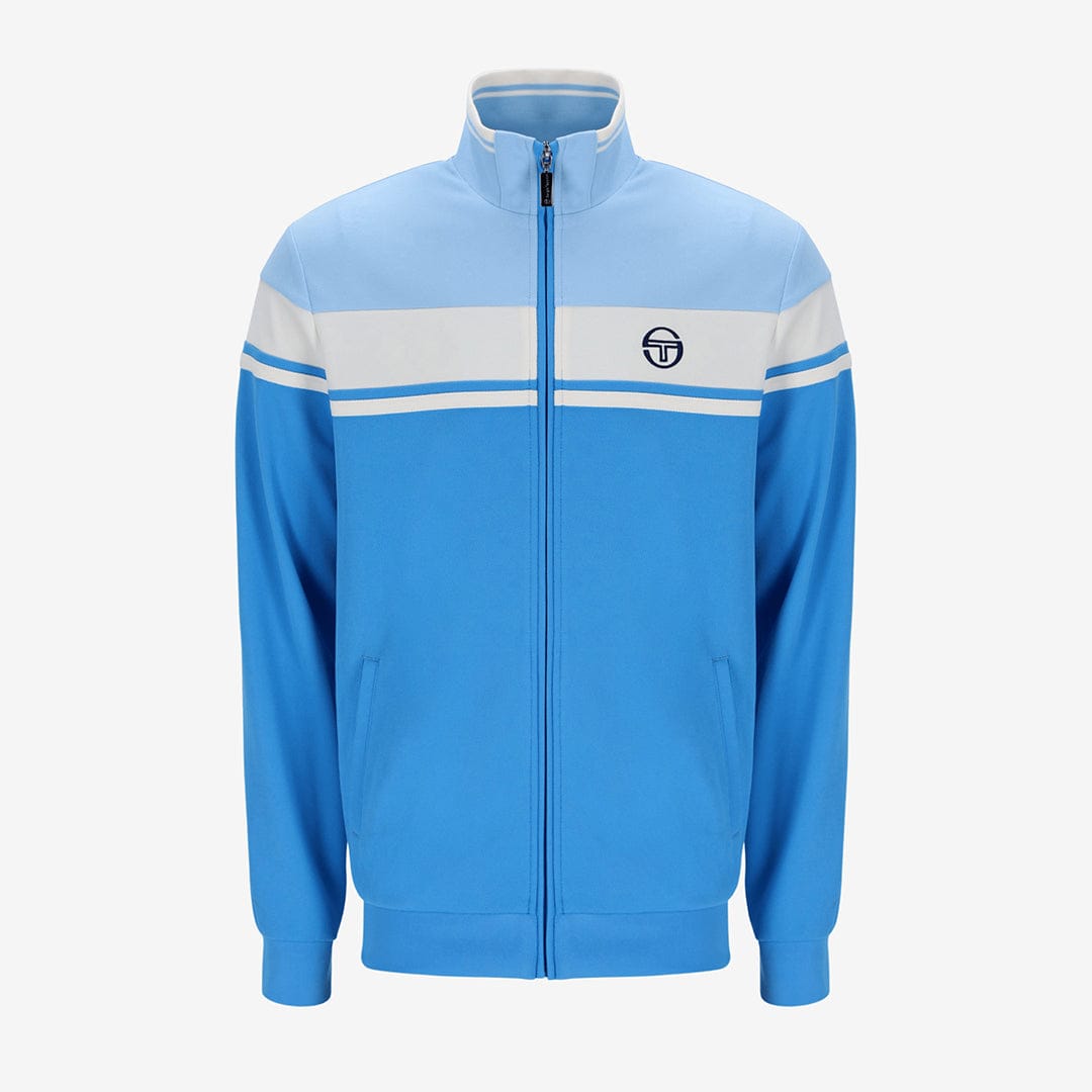 Damarindo Track Top In Azure Blue/Gardenia
