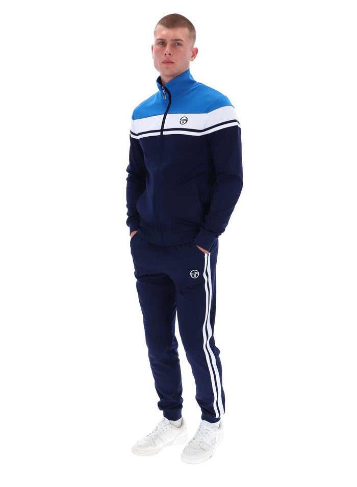 Damarindo Track Top in Directorie Blue/White/Martime Blue