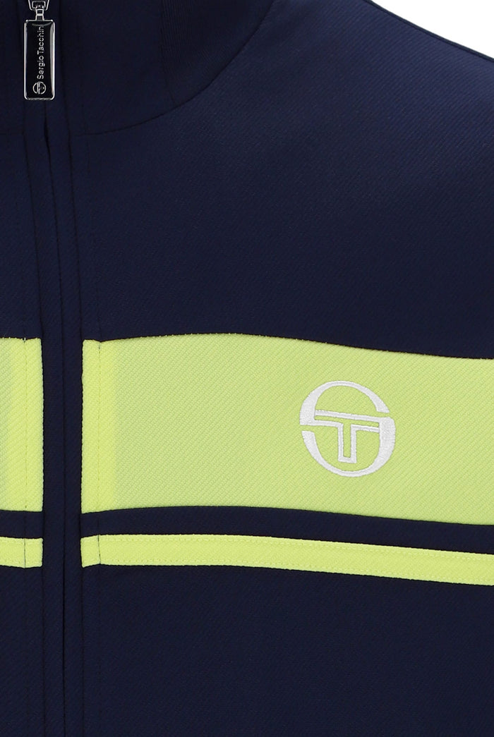 Damarindo Track Top in Martime Blue/Celery Green