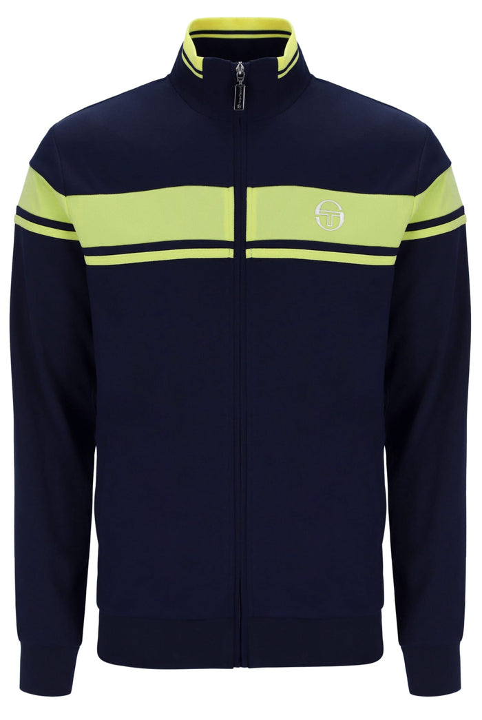 Damarindo Track Top in Martime Blue/Celery Green