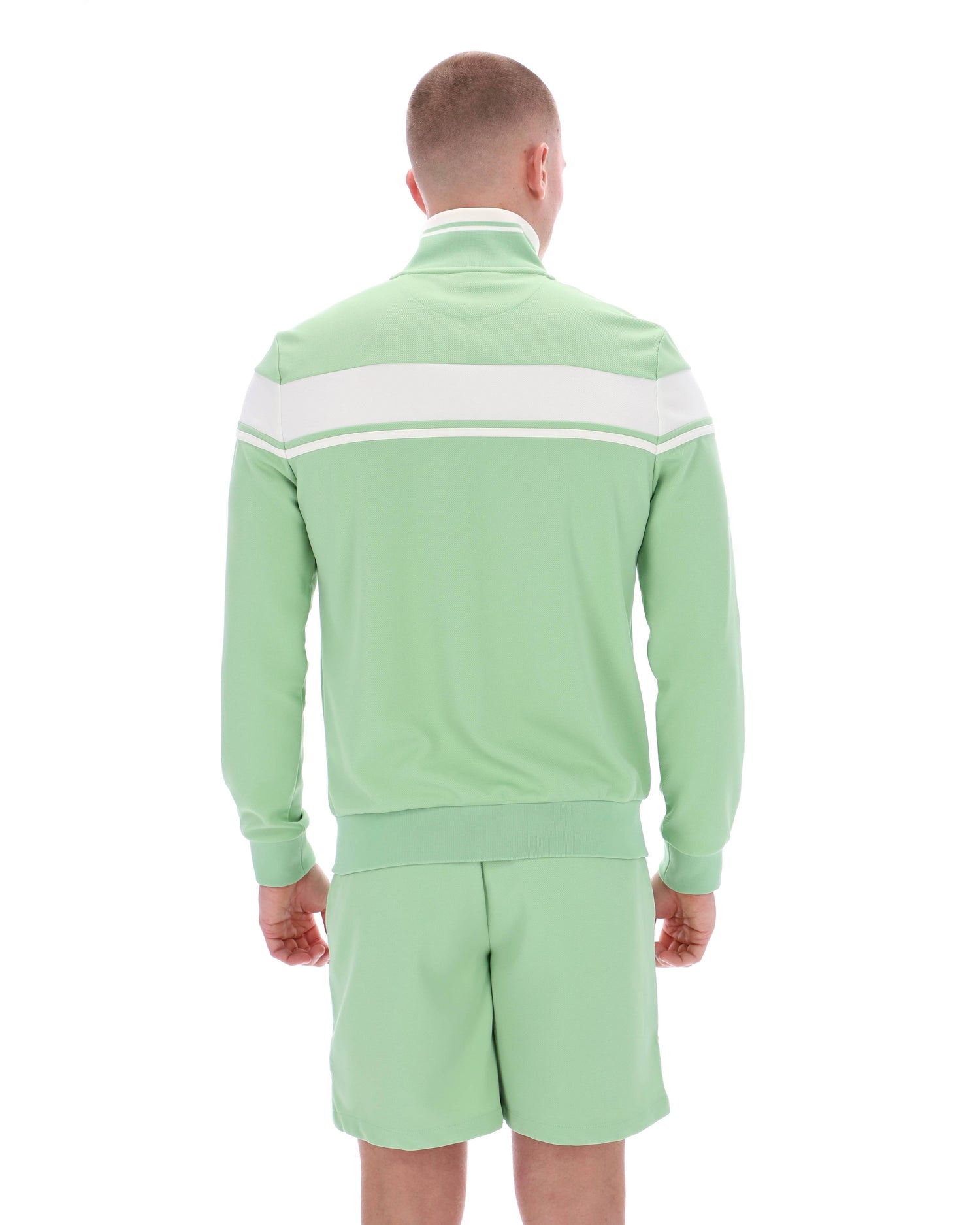 Damarindo Track Top in Quiet Green/Gardenia