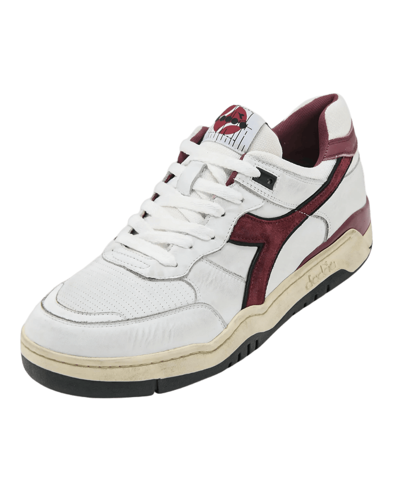 Diadora B.560 in White/Ruby Wine