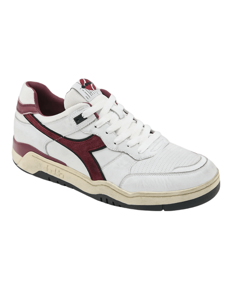 Diadora B.560 in White/Ruby Wine