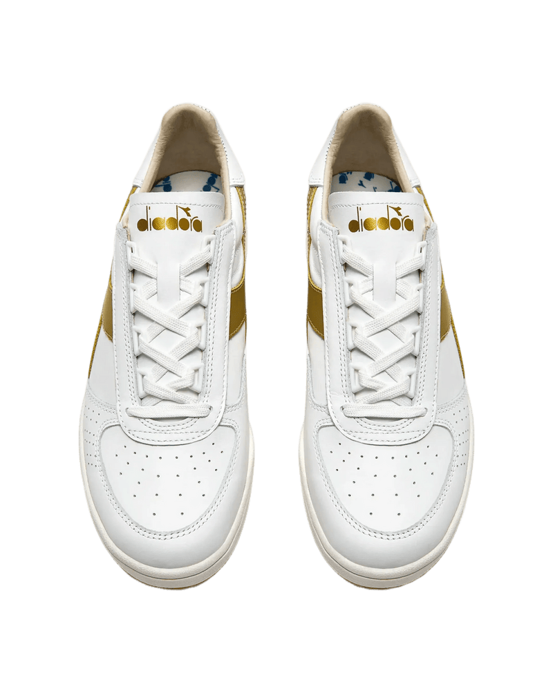 Diadora Borg Elite Tennis Shoes 100 Finest Italian Leather Gold Logo
