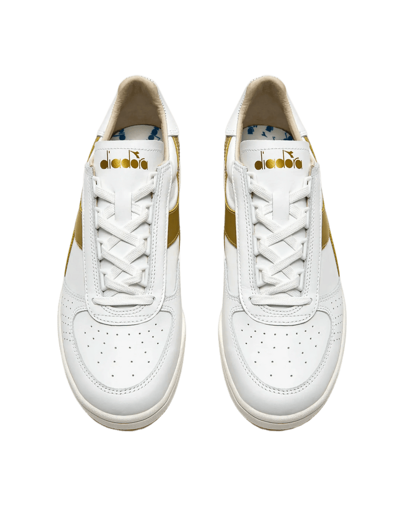 Diadora Borg Elite Tennis Shoes 100 Finest Italian Leather Gold Logo