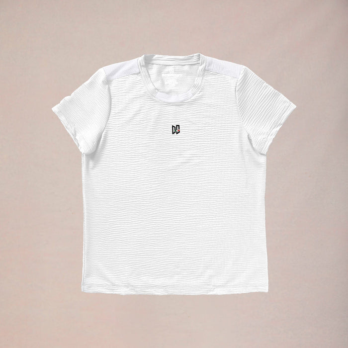 DonnaSport Le Club Waffle Knit Crew - Bianca