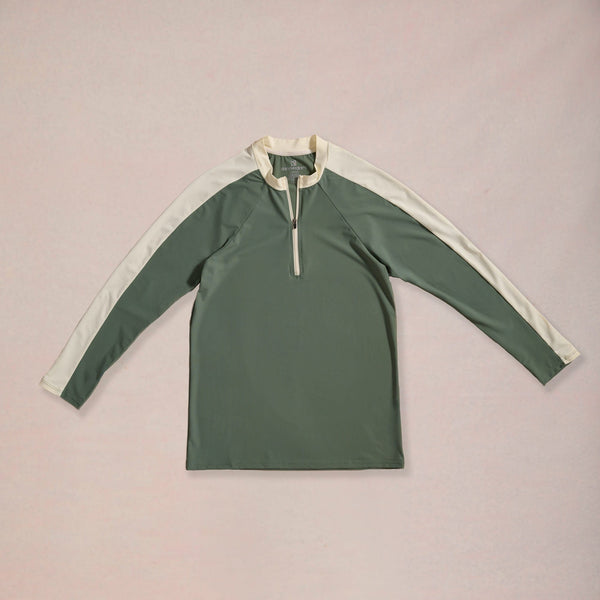 DonnaSport Long-Sleeve Raglan - Oliva / Avorio