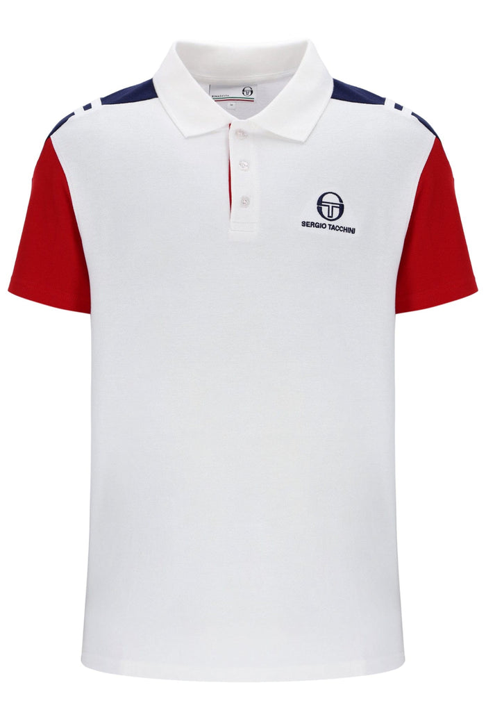 Drive Polo in White/Adrenaline Rush