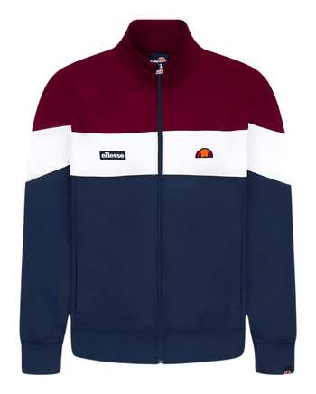 Ellesse Caprini Track Top in Burgundy/Navy