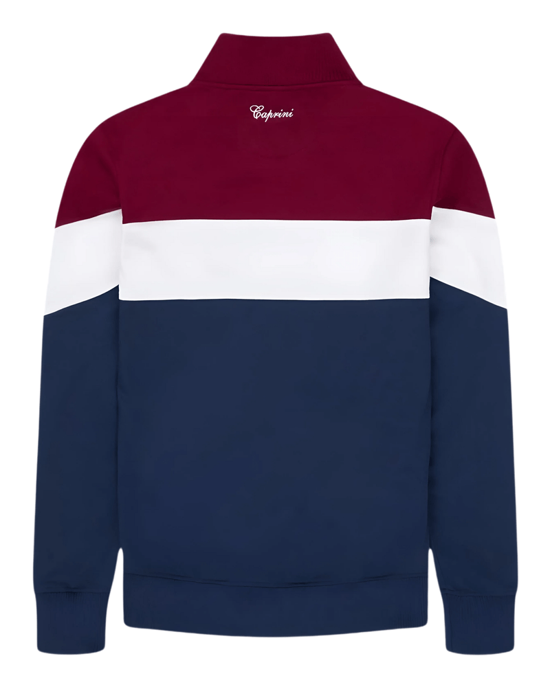 Ellesse Caprini Track Top in Burgundy/Navy