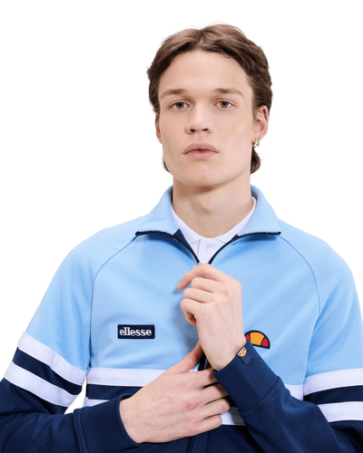 Ellesse Rimini Track Top in Light Blue/Navy