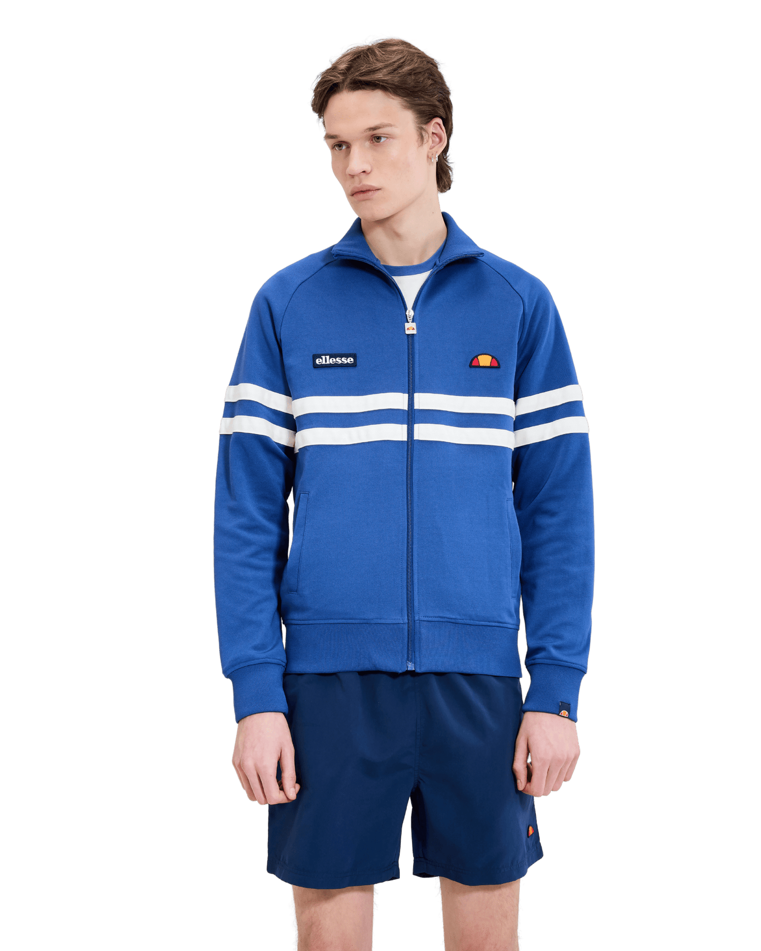 Ellesse Rimini Track Top in Navy/Off White