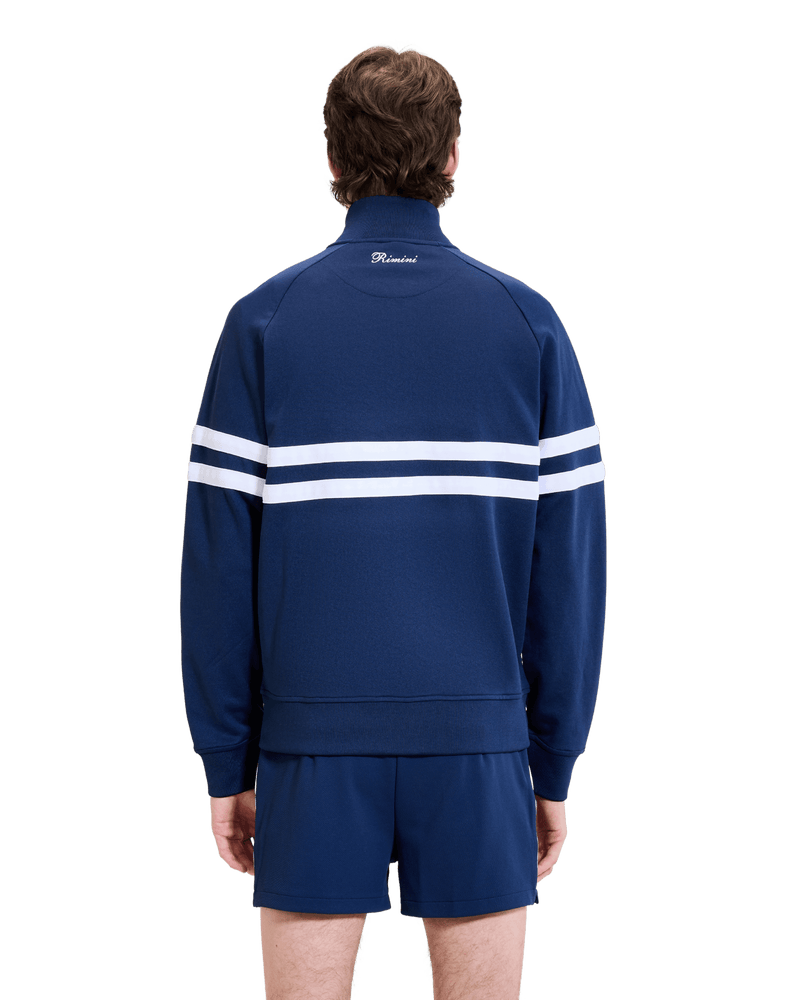 Rimini Track Top in Navy/White — Golden Age of Tennis