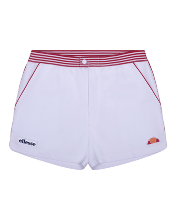 Ellesse Vilas Renzo Tennis Shorts in White & Orange