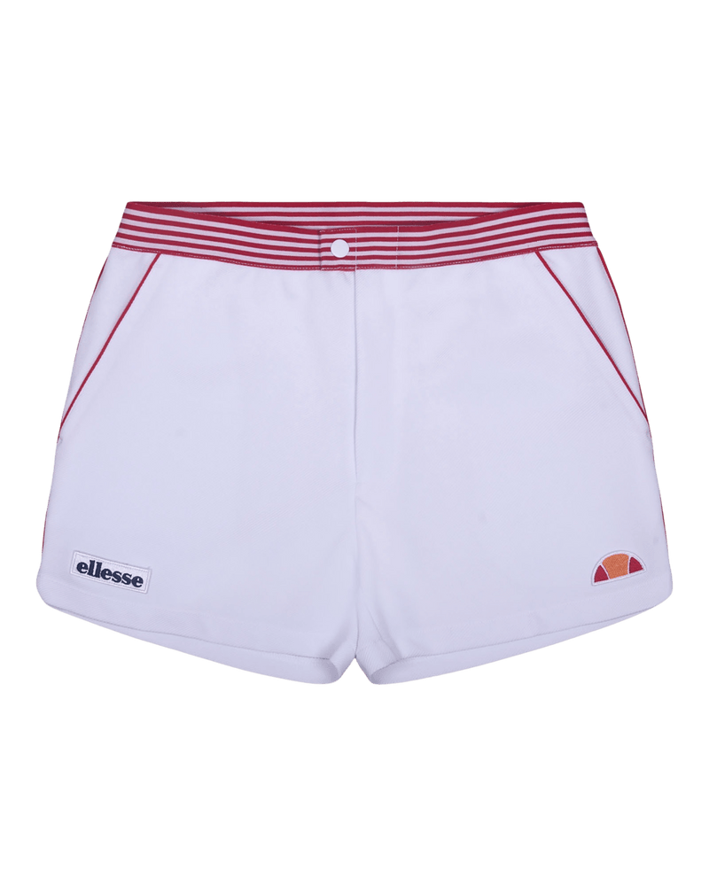 Ellesse Vilas Renzo Tennis Shorts in White & Orange