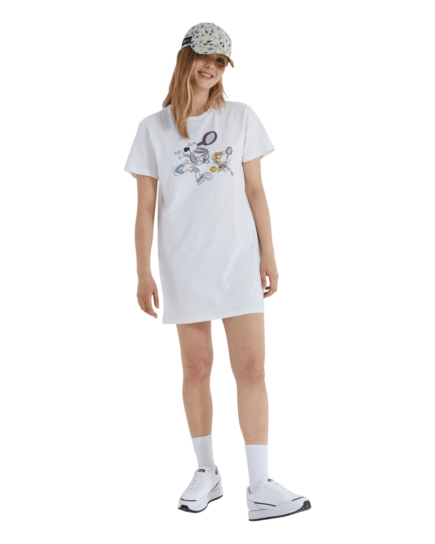 Ellesse Waab Looney Tunes Dress in White