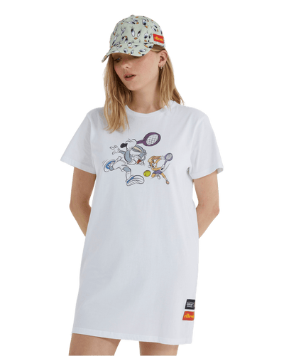 Ellesse Waab Looney Tunes Dress in White