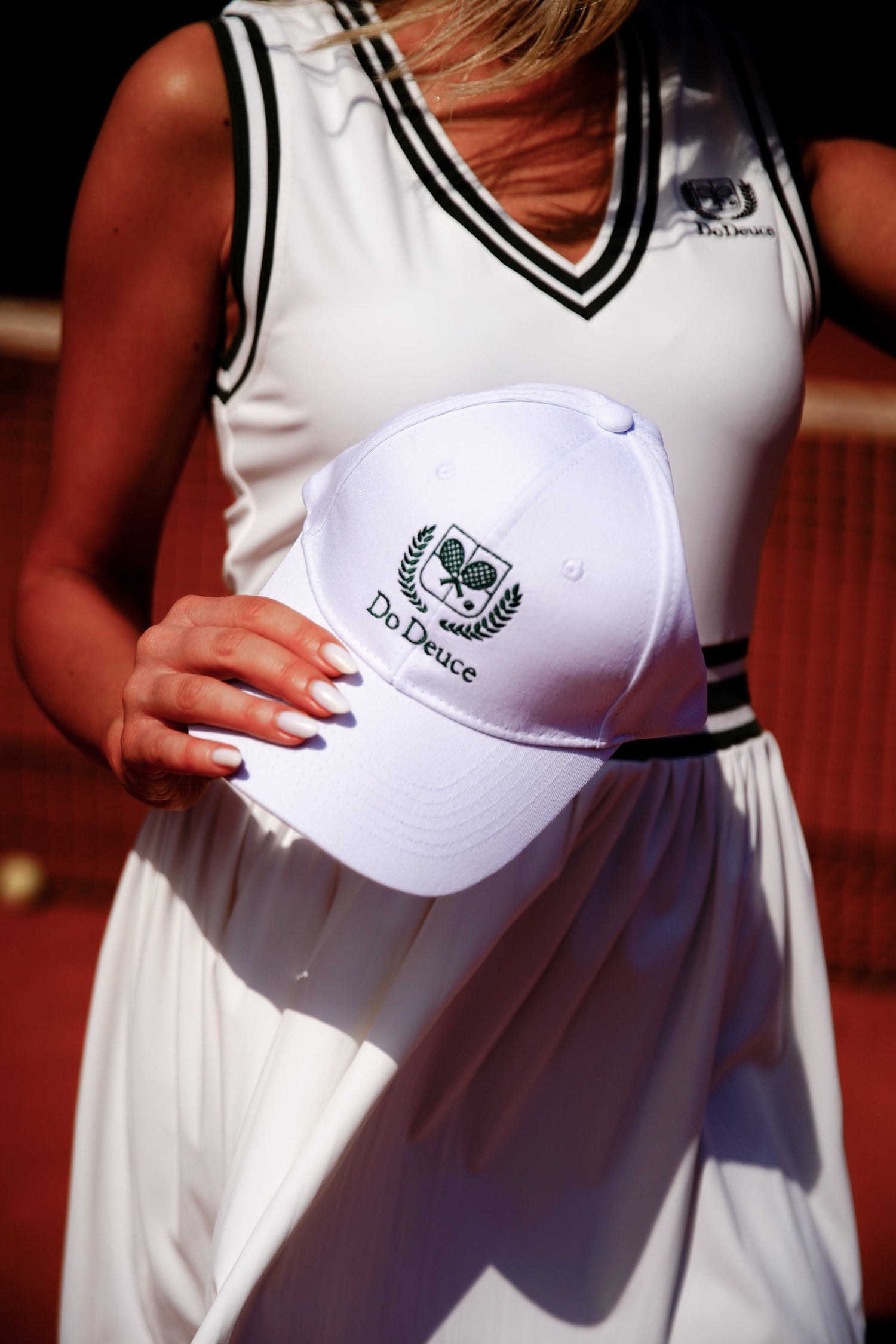 Embroidered White Cap