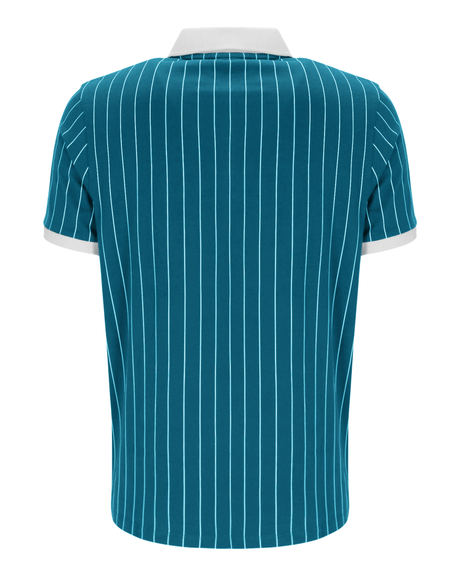 Fila Bb1 Classic Vintage Striped Polo In Deep Lagoon/Gardenia/Black