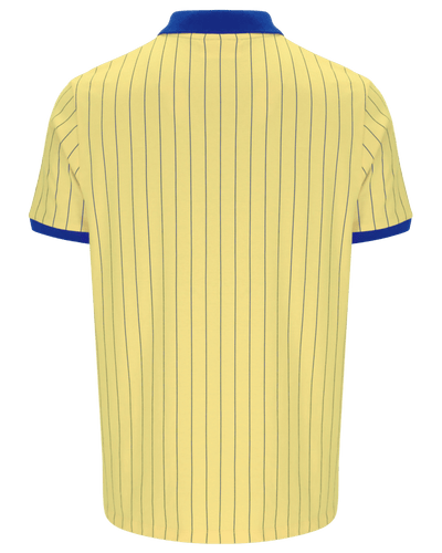 Fila Bb1 Classic Vintage Striped Polo In Popcorn/Turkish Sea/White