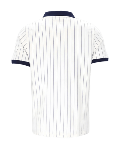 Fila BB1 Classic Vintage Striped Polo in White/Fila Navy/Fila Red