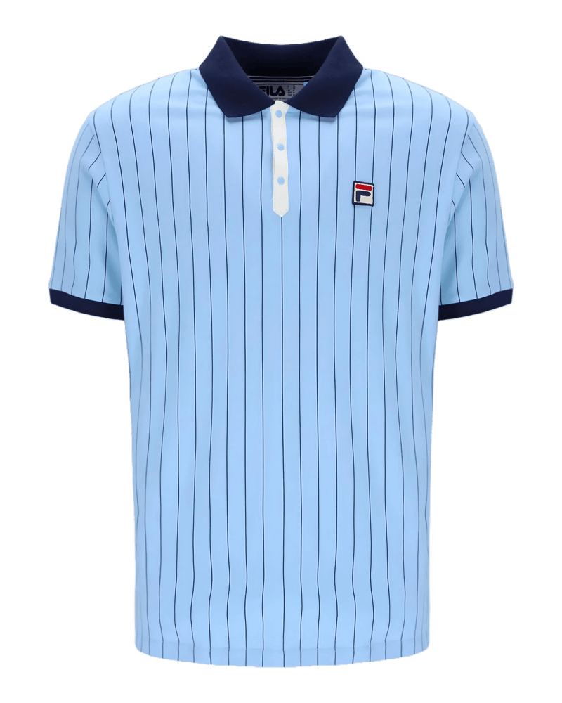 Fila BB1 Polo Shirt In Blue Bell/Navy/Gardenia