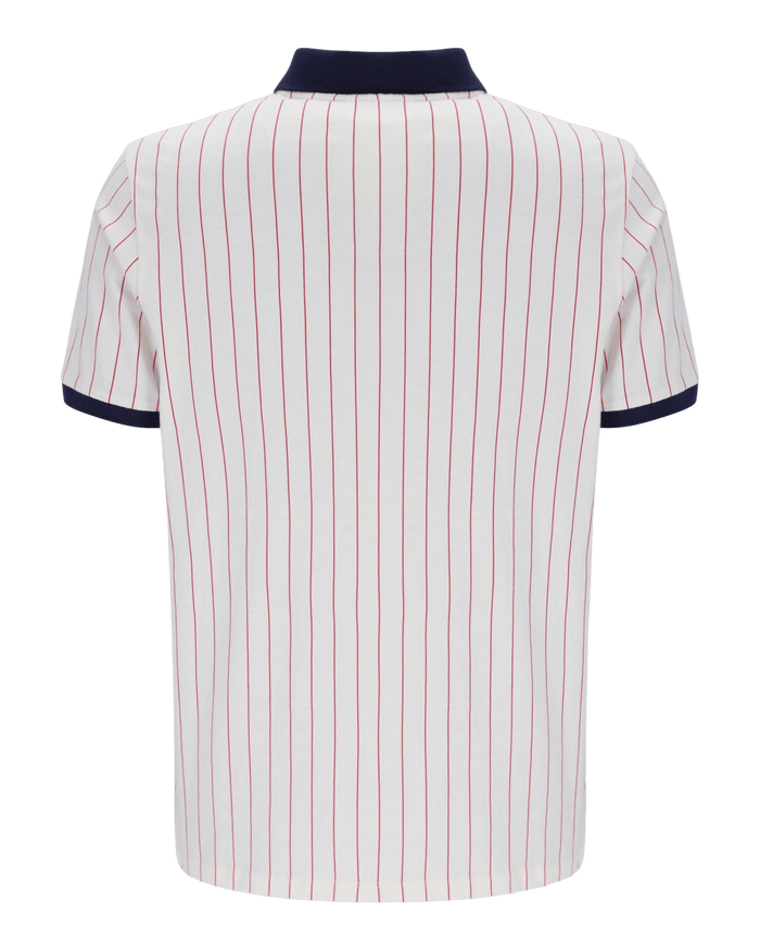 Fila BB1 Polo Shirt in Gardenia/Navy/Red